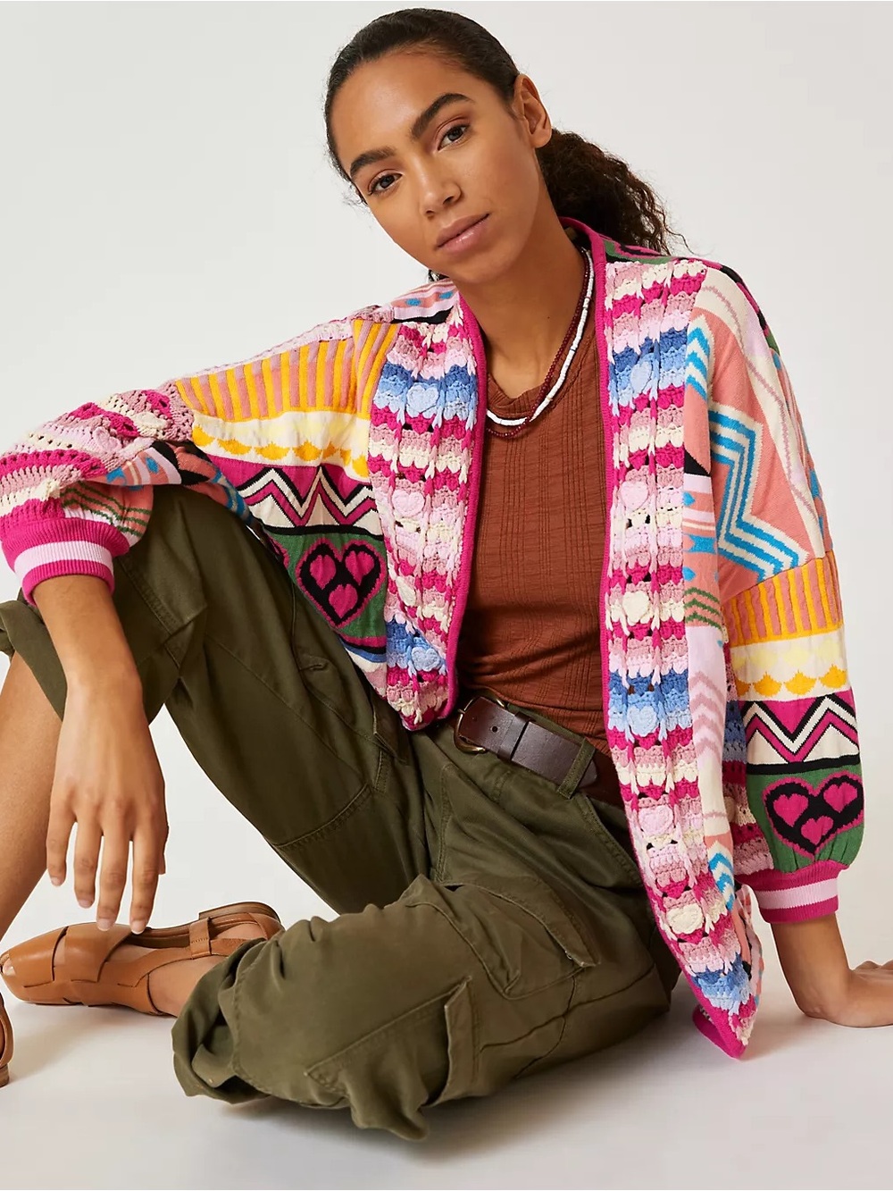 Colorful Crochet Cardigan